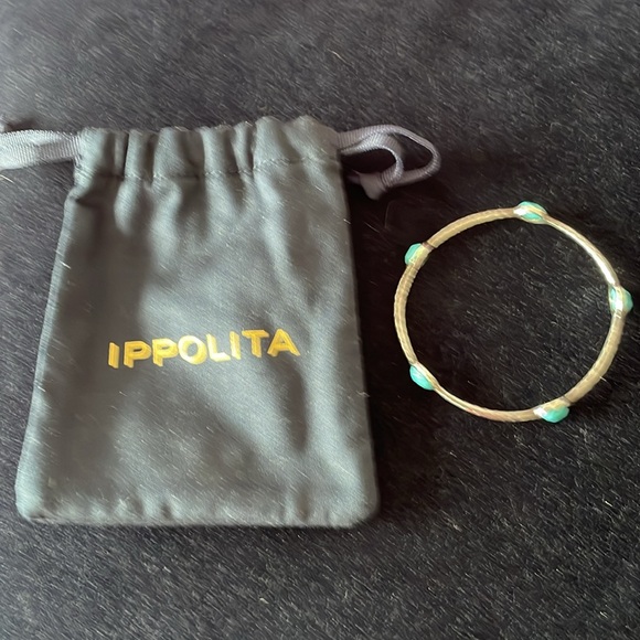 New Ippolita Rock Candy Silver Bangle with Turquoise - Picture 2 of 2
